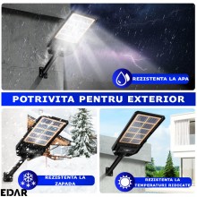 Lampa Solara De Exterior EDAR, Model LSLP300W, Pentru Gradina, Terasa, Casa, Senzor Lumina Si Miscare, Panou Solar Monocrista...
