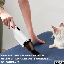 Aspirator Portabil EDAR, De Mana, Reincarcabil Cu Acumulator 2000mAh, Pentru Casa, Masina, Birou, Par Animale, Tastaturi, Spa... Aspirator Portabil EDAR, De Mana, Reincarcabil Cu Acumulator 2000mAh, Pentru Casa, Masina, Birou, Par Animale, Tastaturi, Spa...