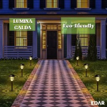 Set De 6 Lămpi Solare EDAR Pentru Exterior, Decorative, Ideale Pentru Grădină, Cu Incărcare Solară De Tip Felinar Si Tărus. E...