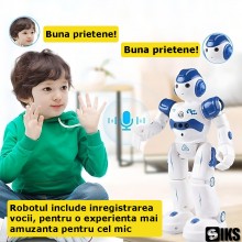 Jucarie Robot Smart SIKS Interactiv Cu Control Prin Gesturi Sau Telecomanda, Programabil, Inteligent, Canta, Danseaza, Merge,...
