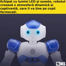 Jucarie Robot Smart SIKS Interactiv Cu Control Prin Gesturi Sau Telecomanda, Programabil, Inteligent, Canta, Danseaza, Merge,...