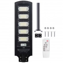Lampa Solara Stradala Sau Gradina SIKS Cu Panou Solar Incorporat, Felinar Stradal De Exterior, 200W, 240 LED SMD, Lumina Neut...
