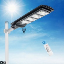 Lampa Solara Stradala Sau Gradina SIKS Cu Panou Solar Incorporat, De Exterior, 198 LED SMD, Lumina Neutra, Control Telecomand...