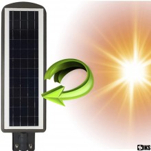 Lampa Solara Stradala Sau Gradina SIKS Cu Panou Solar Incorporat, De Exterior, 198 LED SMD, Lumina Neutra, Control Telecomand...