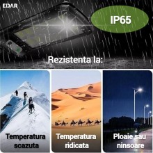 Lampa Solara EDAR Cu Panou Solar Incorporat, Pentru Gradina, Alee, Intrare Casa, 120 Led Cob, Lumina Neutra, Control Telecoma...