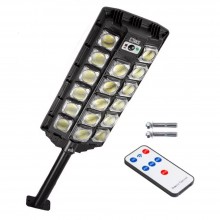 Lampa Solara Stradala Sau Gradina SIKS Cu Panou Solar Incorporat, De Exterior, 442 LED SMD, Lumina Neutra, Control Telecomand...