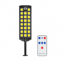 Lampa Solara SIKS Stradala Cob Sau Gradina Cu Panou Solar Incorporat, De Exterior, 667 LED COB Cu Lupa , Lumina Neutra, Contr...
