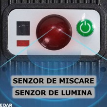 Lampa EDAR Solara De Exterior, Panou Solar Incorporat, 598 LED, Lumina Neutra, Control Din Telecomanda, Senzori de Amurg, Mis...