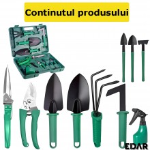 Trusa Set EDAR Cu Unelte De Gradina, Accesorii Pentru Gradinarit, Prelucrare Sol, Taiat Crengi, Plantare, Universal, Inclusa ...