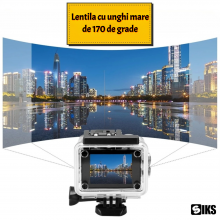 Camera Sport 4k SIKS, Rezistenta La Apa, Foto/Video, Ecran LCD, Alb Camera Sport 4k SIKS, Rezistenta La Apa, Foto/Video, Ecran LCD, Alb