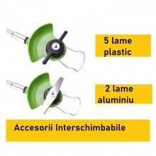 Motocoasa Electrica SIKS Cu Acumulator, Fara Fir, Cu Disc, 2 Acumulatori Inclusi , 18000 RPM, Autonomie Mare , 3 Tipuri De La... Motocoasa Electrica SIKS Cu Acumulator, Fara Fir, Cu Disc, 2 Acumulatori Inclusi , 18000 RPM, Autonomie Mare , 3 Tipuri De La...