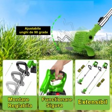 Motocoasa Electrica SIKS Cu Acumulator, Fara Fir, Cu Disc, 2 Acumulatori Inclusi , 18000 RPM, Autonomie Mare , 3 Tipuri De La... Motocoasa Electrica SIKS Cu Acumulator, Fara Fir, Cu Disc, 2 Acumulatori Inclusi , 18000 RPM, Autonomie Mare , 3 Tipuri De La...