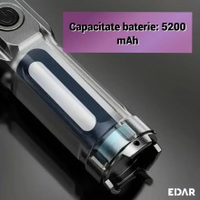 Lanternă cu Luminozitate Reglabilă EDAR, Profesionala, Din Aluminiu, Focalizare Telescopică, Rază De 200 Metri, LED 36W, Rezi...