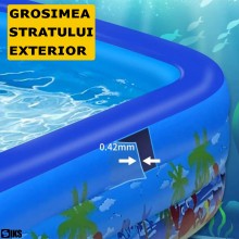 Piscina Gonflabila De Exterior / Gradina SIKS Pentru Adulti Sau Copii, Cu Baza Podea Moale Gonflabila, Dimensiuni 290 x 172 x... Piscina Gonflabila De Exterior / Gradina SIKS Pentru Adulti Sau Copii, Cu Baza Podea Moale Gonflabila, Dimensiuni 290 x 172 x...