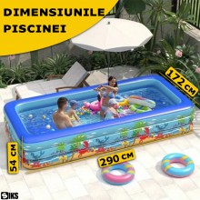 Piscina Gonflabila De Exterior / Gradina SIKS Pentru Adulti Sau Copii, Cu Baza Podea Moale Gonflabila, Dimensiuni 290 x 172 x... Piscina Gonflabila De Exterior / Gradina SIKS Pentru Adulti Sau Copii, Cu Baza Podea Moale Gonflabila, Dimensiuni 290 x 172 x...