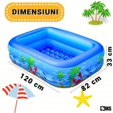 Piscina Gonflabila SIKS Pentru Copii De Exterior / Gradina SIKS, Cu Baza Podea Moale Gonflabila, Dimensiuni 115 x 82 x 33 cm,... Piscina Gonflabila SIKS Pentru Copii De Exterior / Gradina SIKS, Cu Baza Podea Moale Gonflabila, Dimensiuni 115 x 82 x 33 cm,...