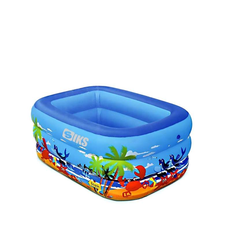 Piscina Gonflabila SIKS Pentru Copii, Exterior / Gradina, Cu Baza Podea Moale Gonflabila, Dimensiuni 130 x 90 x 45 cm, 3 Inel... Piscina Gonflabila SIKS Pentru Copii, Exterior / Gradina, Cu Baza Podea Moale Gonflabila, Dimensiuni 130 x 90 x 45 cm, 3 Inel...