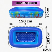 Piscina Gonflabila pentru Copii EDAR, Multicolora, cu Baza Moale si Doua Inele Gonflabile, Dimensiuni 150 x 102 x 50 cm, Vini... Piscina Gonflabila pentru Copii EDAR, Multicolora, cu Baza Moale si Doua Inele Gonflabile, Dimensiuni 150 x 102 x 50 cm, Vini...