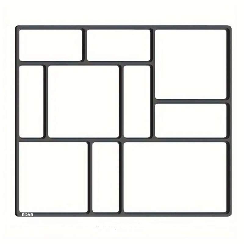 Matrita Pavaj din Beton Turnat EDAR, Tip Sablon, Efect Piatra Naturala Decorativa, Dimensiuni 39.5 x 4 x 44.5 cm, Model 8