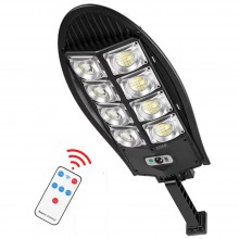 Lampa Solara EDAR De Exterior, Panou Solar Incorporat, 240 LED, Lumina Neutra, Control Din Telecomanda, Senzori de Amurg, Mis...