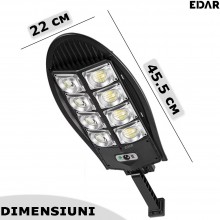 Lampa Solara EDAR De Exterior, Panou Solar Incorporat, 240 LED, Lumina Neutra, Control Din Telecomanda, Senzori de Amurg, Mis... Lampa Solara EDAR De Exterior, Panou Solar Incorporat, 240 LED, Lumina Neutra, Control Din Telecomanda, Senzori de Amurg, Mis...