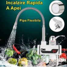 Robinet Electric Instant Apa Calda SIKS, cu Afisaj Digital si Canal Scurgere Apa, Pipa Flexibila, Pentru Chiuveta Bucatarie, ... Robinet Electric Instant Apa Calda SIKS, cu Afisaj Digital si Canal Scurgere Apa, Pipa Flexibila, Pentru Chiuveta Bucatarie, ...