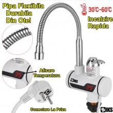 Robinet Electric Instant Apa Calda SIKS, cu Afisaj Digital si Canal Scurgere Apa, Pipa Flexibila, Pentru Chiuveta Bucatarie, ... Robinet Electric Instant Apa Calda SIKS, cu Afisaj Digital si Canal Scurgere Apa, Pipa Flexibila, Pentru Chiuveta Bucatarie, ...