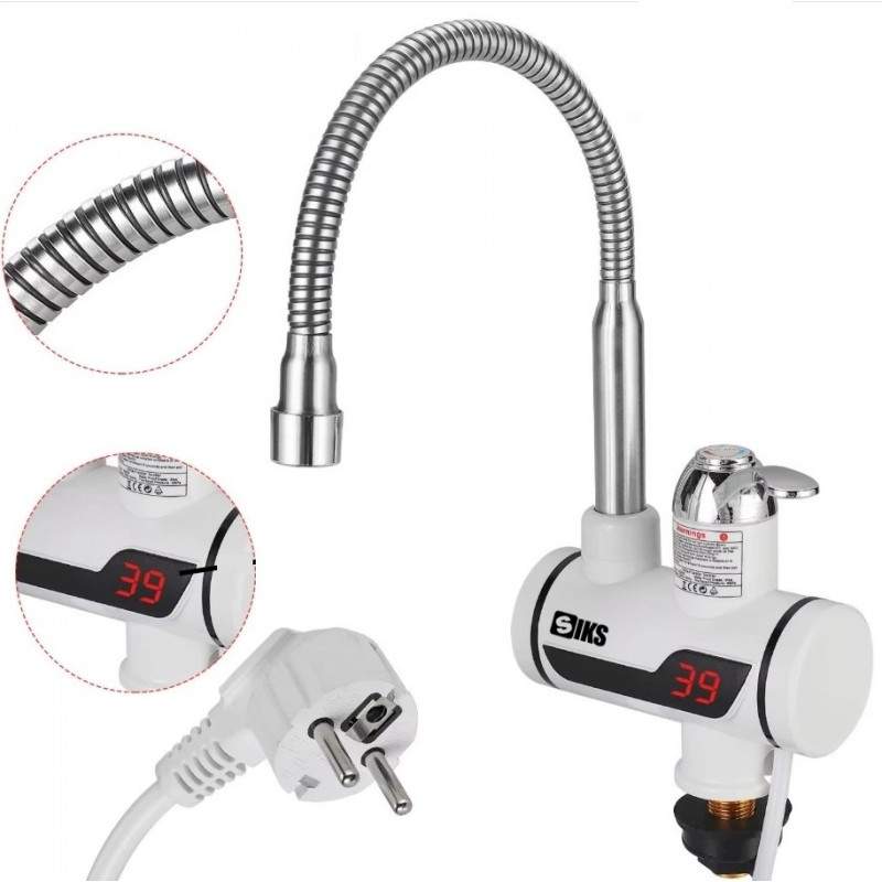 Robinet Electric Instant Apa Calda SIKS, cu Afisaj Digital si Canal Scurgere Apa, Pipa Flexibila, Pentru Chiuveta Bucatarie, ... Robinet Electric Instant Apa Calda SIKS, cu Afisaj Digital si Canal Scurgere Apa, Pipa Flexibila, Pentru Chiuveta Bucatarie, ...