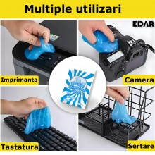 Gel Slime EDAR De Curatare Universal, Pentru Interior Auto, Tastatura, Absoarbe Murdaria, Praful si Elimina Germenii, Albastru Gel Slime EDAR De Curatare Universal, Pentru Interior Auto, Tastatura, Absoarbe Murdaria, Praful si Elimina Germenii, Albastru