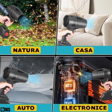 Suflanta Aer Fara Fir SIKS, Portabila, Baterie 48Vf, 3000mAh, Acumulator Inclus, Pentru Indepartare Praf, Uscare Picaturi Apa...