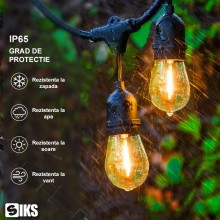 Ghirlanda Luminoasa Decorativa SIKS Cu Becuri De Interior/Exterior/Gradina, cu Alimentare la Priza, Pendule LED, 5 Metri, Lum... Ghirlanda Luminoasa Decorativa SIKS Cu Becuri De Interior/Exterior/Gradina, cu Alimentare la Priza, Pendule LED, 5 Metri, Lum...