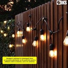 Ghirlanda Luminoasa Decorativa SIKS Cu Becuri De Interior/Exterior/Gradina, cu Alimentare la Priza, Pendule LED, 5 Metri, Lum... Ghirlanda Luminoasa Decorativa SIKS Cu Becuri De Interior/Exterior/Gradina, cu Alimentare la Priza, Pendule LED, 5 Metri, Lum...