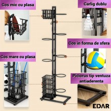 Organizator Vertical Sportiv Multistrat din Fier EDAR, Pentru Mingii De Sport Si Articole Sportive, Pentru Mingiile de Basche... Organizator Vertical Sportiv Multistrat din Fier EDAR, Pentru Mingii De Sport Si Articole Sportive, Pentru Mingiile de Basche...