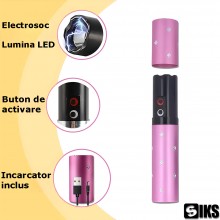 Dispozitiv Cu Electrosoc SIKS Profesional Pentru Autoaparare Tip Ruj, De Buzunar, Anti Caini, Animale Sau Pasari, Cu Lanterna... Dispozitiv Cu Electrosoc SIKS Profesional Pentru Autoaparare Tip Ruj, De Buzunar, Anti Caini, Animale Sau Pasari, Cu Lanterna...