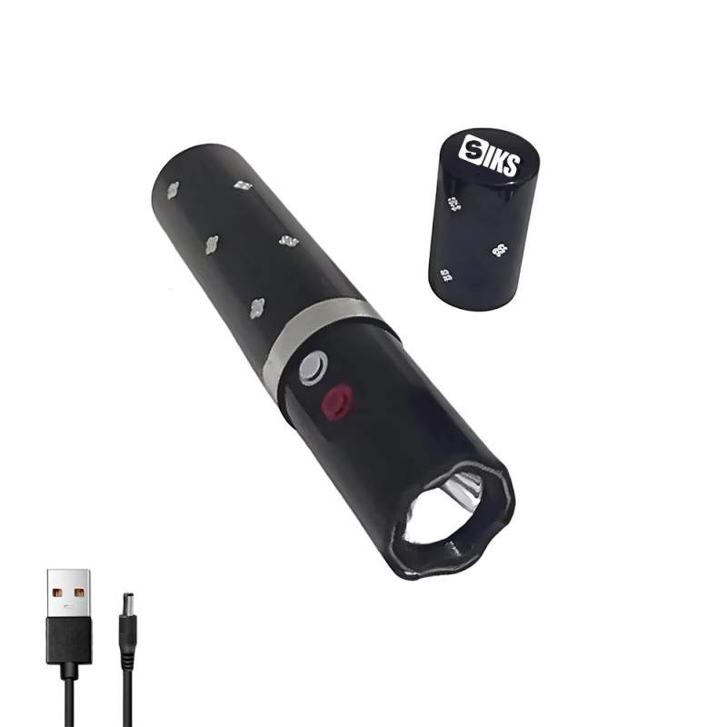 Dispozitiv Cu Electrosoc SIKS Profesional Pentru Autoaparare Tip Ruj, De Buzunar, Anti Caini, Animale Sau Pasari, Cu Lanterna... Dispozitiv Cu Electrosoc SIKS Profesional Pentru Autoaparare Tip Ruj, De Buzunar, Anti Caini, Animale Sau Pasari, Cu Lanterna...