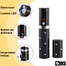 Dispozitiv Cu Electrosoc SIKS Profesional Pentru Autoaparare Tip Ruj, De Buzunar, Anti Caini, Animale Sau Pasari, Cu Lanterna... Dispozitiv Cu Electrosoc SIKS Profesional Pentru Autoaparare Tip Ruj, De Buzunar, Anti Caini, Animale Sau Pasari, Cu Lanterna...