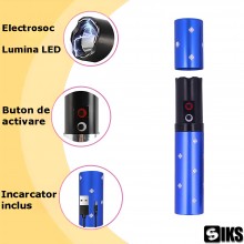 Dispozitiv Cu Electrosoc SIKS Profesional Pentru Autoaparare Tip Ruj, De Buzunar, Anti Caini, Animale Sau Pasari, Cu Lanterna... Dispozitiv Cu Electrosoc SIKS Profesional Pentru Autoaparare Tip Ruj, De Buzunar, Anti Caini, Animale Sau Pasari, Cu Lanterna...