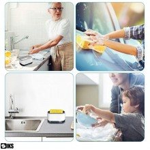 Dozator/ Dispenser 2 in 1 SIKS Pentru Sapun, Detergent Lichid, Cu Suport Pentru Burete, Potrivit Pentru Bucatarie, Baie, Capa...