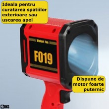 Suflanta Profesionala Aer Comprimat SIKS, Portabila, Acumulator, Violent Fan Turbo, Extra Large, 70 mm Lame Ventilatie, Fara ...