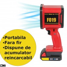 Suflanta Profesionala Aer Comprimat SIKS, Portabila, Acumulator, Violent Fan Turbo, Extra Large, 70 mm Lame Ventilatie, Fara ...