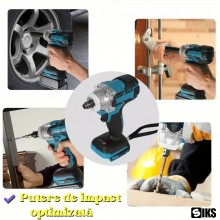 Trusa Masina De Insurubat SIKS Cu Impact 2 in 1 Cu Acumulator, Patrat Si Bit, Trusa Completa Cu 32 De Accesorii, Iluminare Le... Trusa Masina De Insurubat SIKS Cu Impact 2 in 1 Cu Acumulator, Patrat Si Bit, Trusa Completa Cu 32 De Accesorii, Iluminare Le...