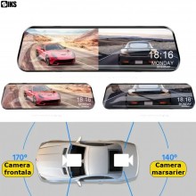 Camera De Bord Auto Tip Oglinda FULL HD 1080P SIKS, Dubla, Inregistreaza Simultan Fata - Spate, Full Display, Touch Screen de... Camera De Bord Auto Tip Oglinda FULL HD 1080P SIKS, Dubla, Inregistreaza Simultan Fata - Spate, Full Display, Touch Screen de...