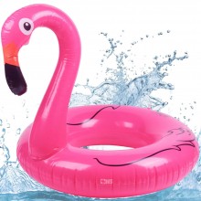 Colac gonflabil Flamingo SIKS Pentru Copii Si Adulti, Dimensiune 90cm, Roz