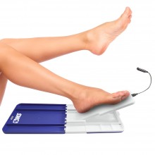 Suport SIKS Pliabil Pentru Pedichiura, Ajustabil, Sistem De Iluminare Led, Portabil, Albastru/Alb