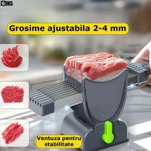 Feliator Profesional SIKS Pentru Carne, Manual, Portabil, Cu Lame Multiple din Inox Alimentar Si Grosime Ajustabila (2-4mm), ... Feliator Profesional SIKS Pentru Carne, Manual, Portabil, Cu Lame Multiple din Inox Alimentar Si Grosime Ajustabila (2-4mm), ...