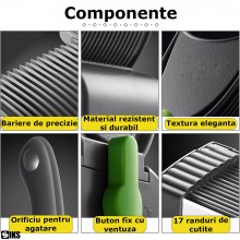 Feliator Profesional SIKS Pentru Carne, Manual, Portabil, Cu Lame Multiple din Inox Alimentar Si Grosime Ajustabila (2-4mm), ... Feliator Profesional SIKS Pentru Carne, Manual, Portabil, Cu Lame Multiple din Inox Alimentar Si Grosime Ajustabila (2-4mm), ...