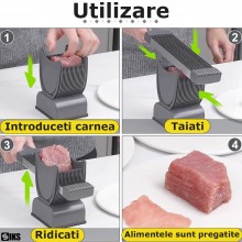 Feliator Profesional SIKS Pentru Carne, Manual, Portabil, Cu Lame Multiple din Inox Alimentar Si Grosime Ajustabila (2-4mm), ... Feliator Profesional SIKS Pentru Carne, Manual, Portabil, Cu Lame Multiple din Inox Alimentar Si Grosime Ajustabila (2-4mm), ...