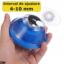 Set Adaptor Colector De Praf SIKS Pentru Burghiu, Pentru Masini De Gaurit, Reglabil, 4-10mm, ABS, Anti-Alunecare, Albastru