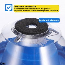 Set Adaptor Colector De Praf SIKS Pentru Burghiu, Pentru Masini De Gaurit, Reglabil, 4-10mm, ABS, Anti-Alunecare, Albastru