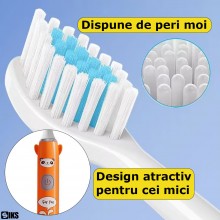 Periuta De Dinti Electrica SIKS Pentru Copii, 1 Treapta De Intensitate, Peri Moi, Rezistenta La Apa, Model Unicorn, Cu Bateri... Periuta De Dinti Electrica SIKS Pentru Copii, 1 Treapta De Intensitate, Peri Moi, Rezistenta La Apa, Model Unicorn, Cu Bateri...
